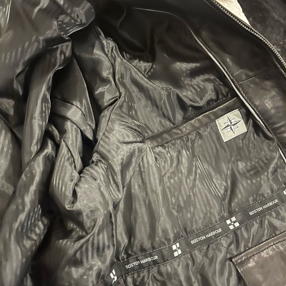 Boston Harbour New Zealand Lambskin Black Leather Jacket "Defending our Freedom" - Picture 9 of 12